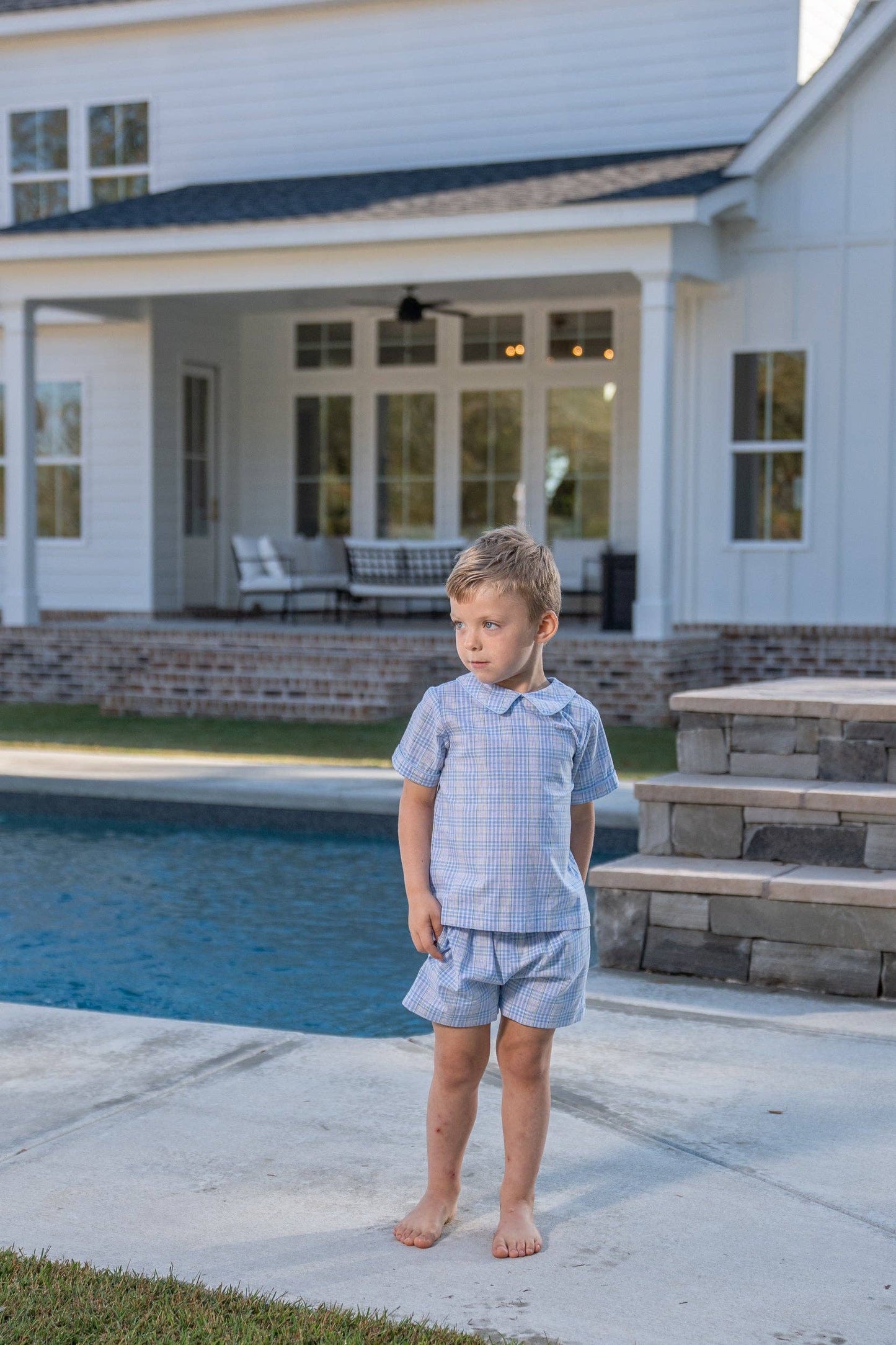 John Spring Plaid Short Set