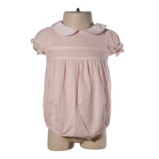 Pink Peter Pan Collar Short Sleeve Bubble