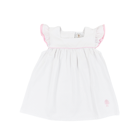 Classic Pink Dot Flutter Dress