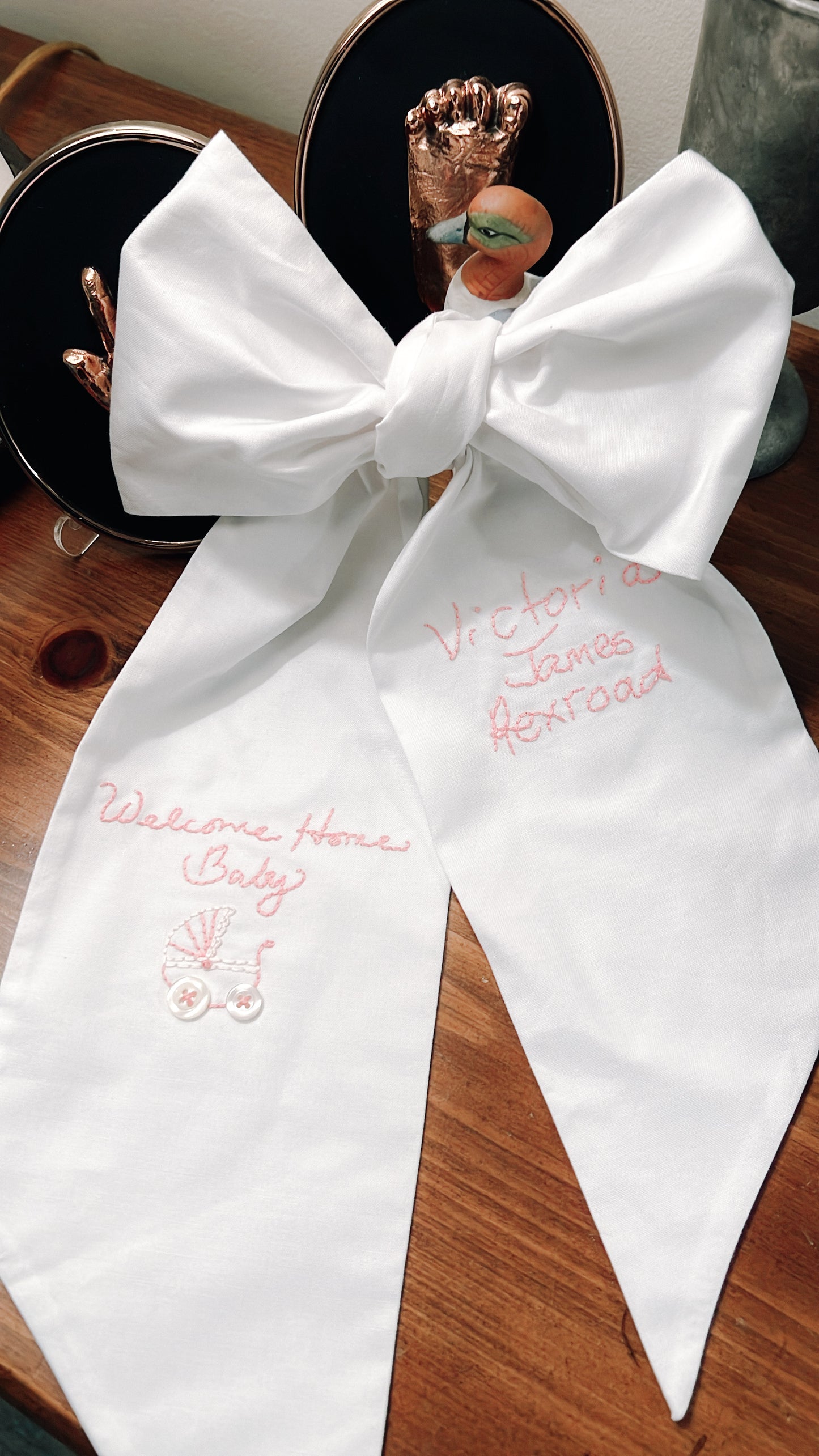 Welcome Baby Wreath Sash