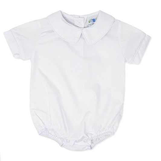 Boys Short Sleeve Peter Pan Collar Bodysuit