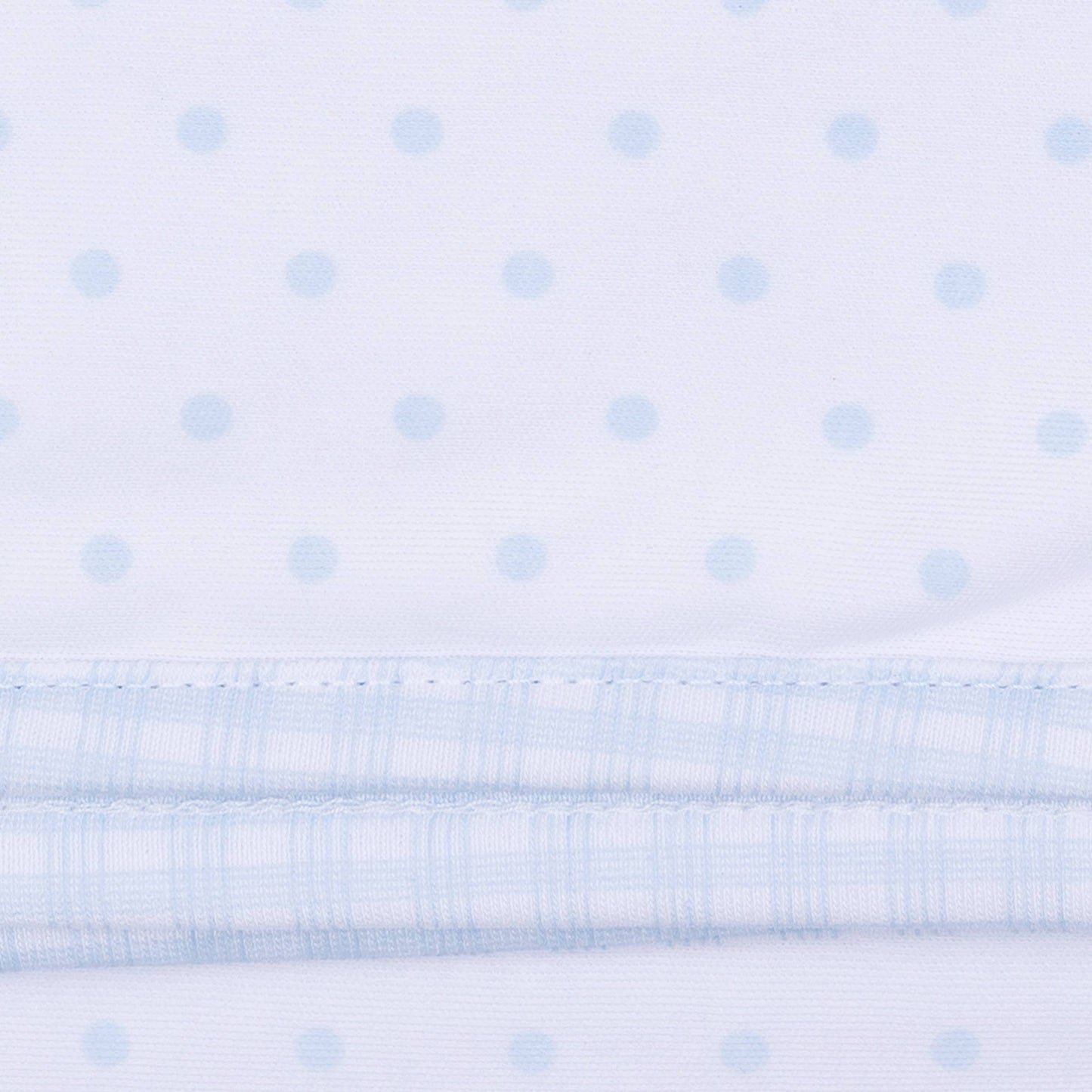 Gingham Dots Smocked Footie - Blue