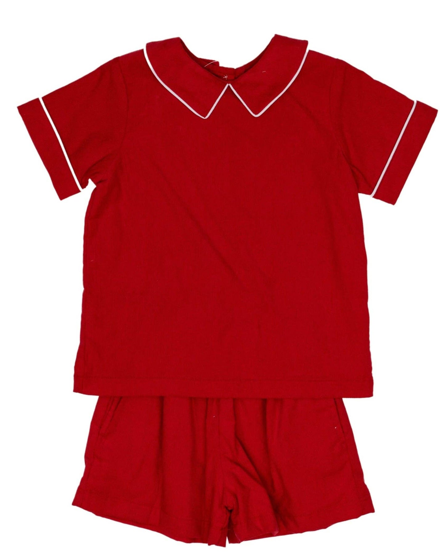 John Red Cord Short Set