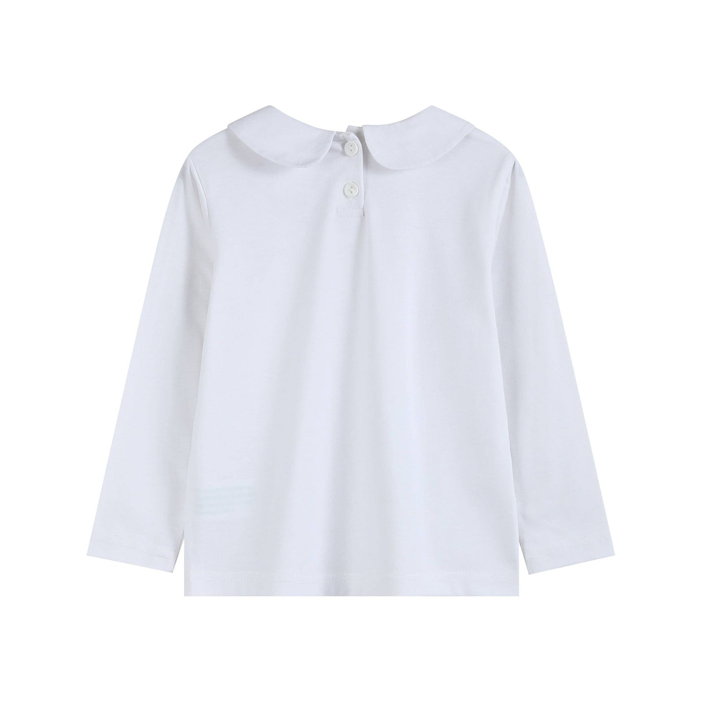 White Cotton Santa Collared Shirt
