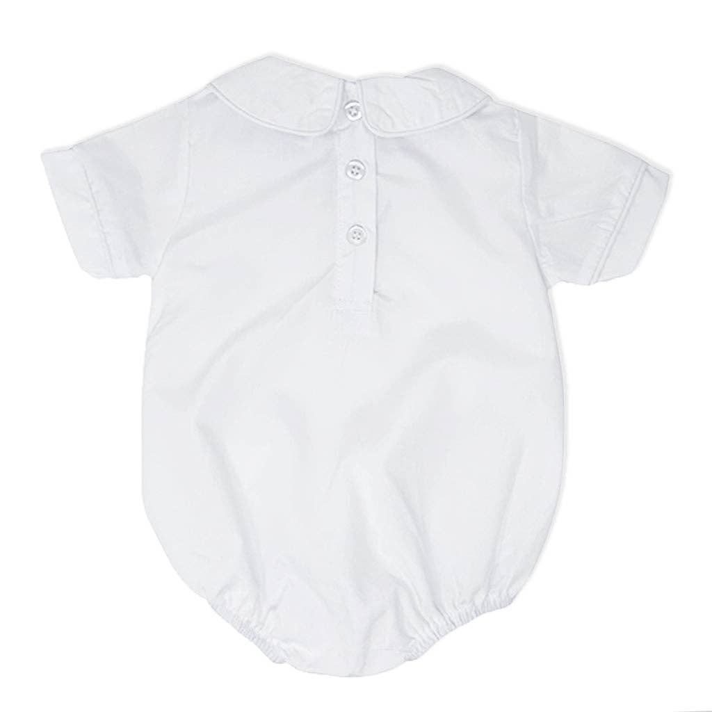 Boys Short Sleeve Peter Pan Collar Bodysuit