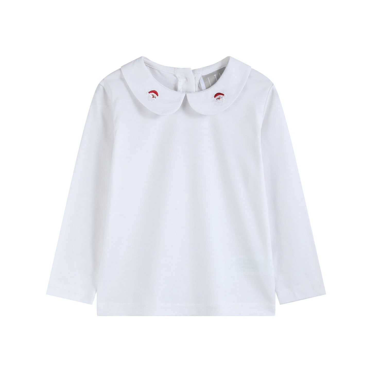 White Cotton Santa Collared Shirt