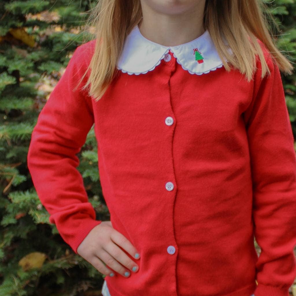 Red Cardigan Sweater