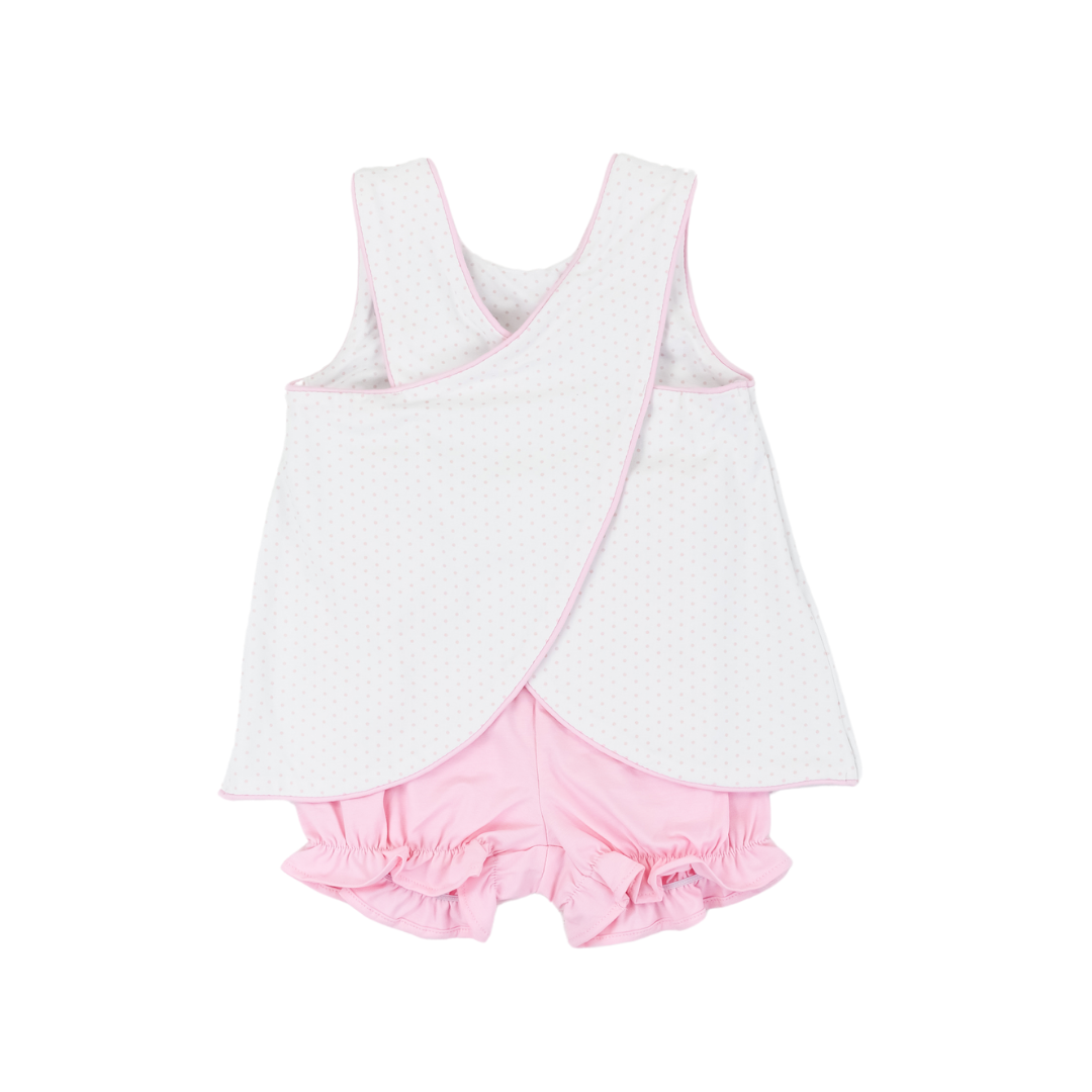 Classic Pink Dot Swing Back Set