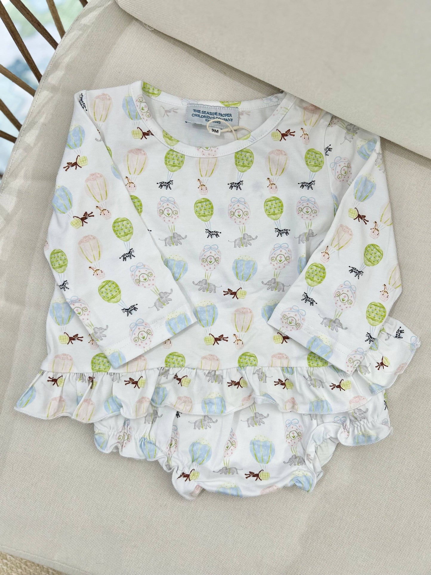 Soaring Safari Pals Knit Girls Diaper Set